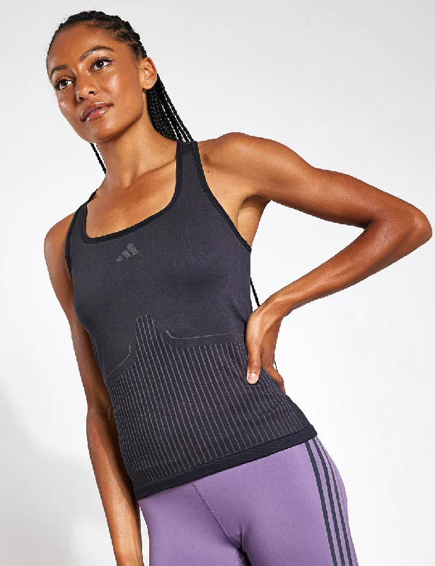 Shop High-Quality Yoga Apparel At Exclusive Discounts AEROKNIT Tank Top - Black/Grey Six