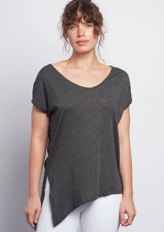 Affordable Yoga Fashion For Every Pose Anthracite Boxy Tee