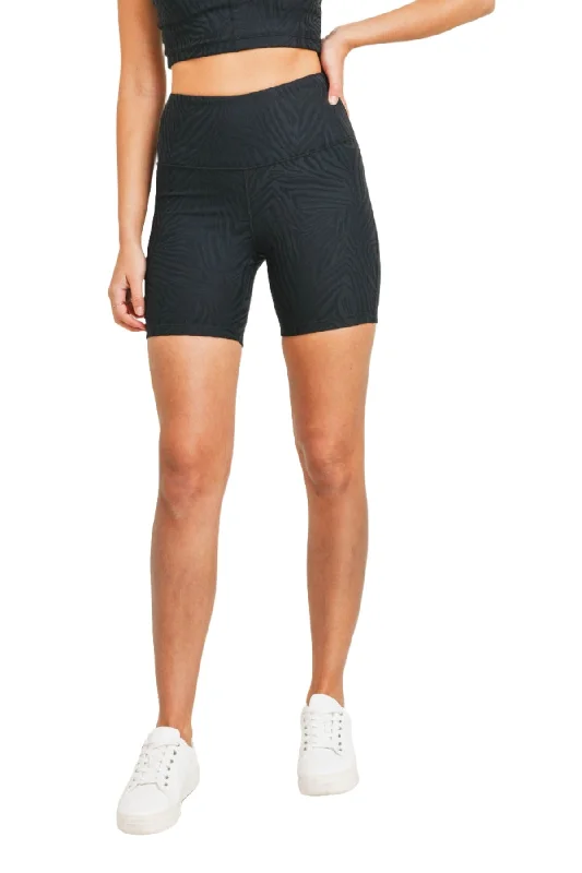 Namaste And Save On Yoga Apparel Mono B Textured Zebra Bike Shorts APH8111