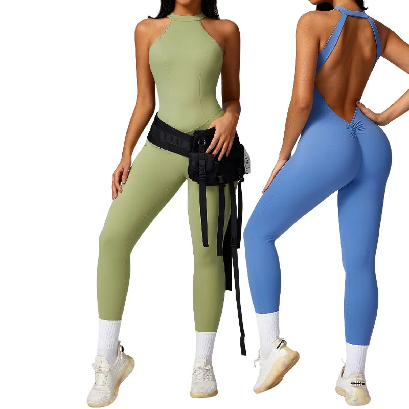 Look And Feel Your Best With Discounted Yoga Clothing Back tight one-piece yoga suit Exercise Quick drying 8602 5 colors