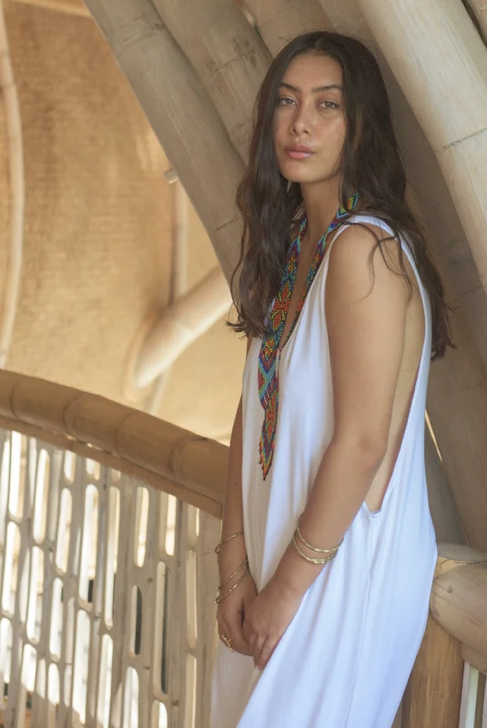 Namaste And Save On Yoga Apparel BAGGY JUMPSUIT WHITE