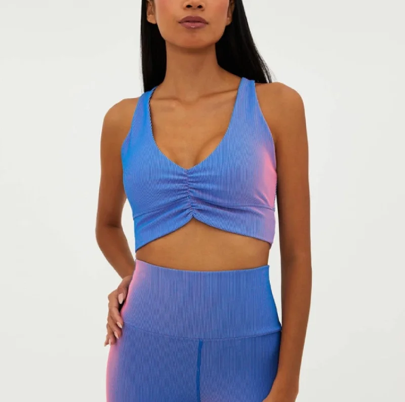 Breathe, Stretch, And Save On Yoga Apparel Mindy Crop - Imperial Two-Toned Ribbed