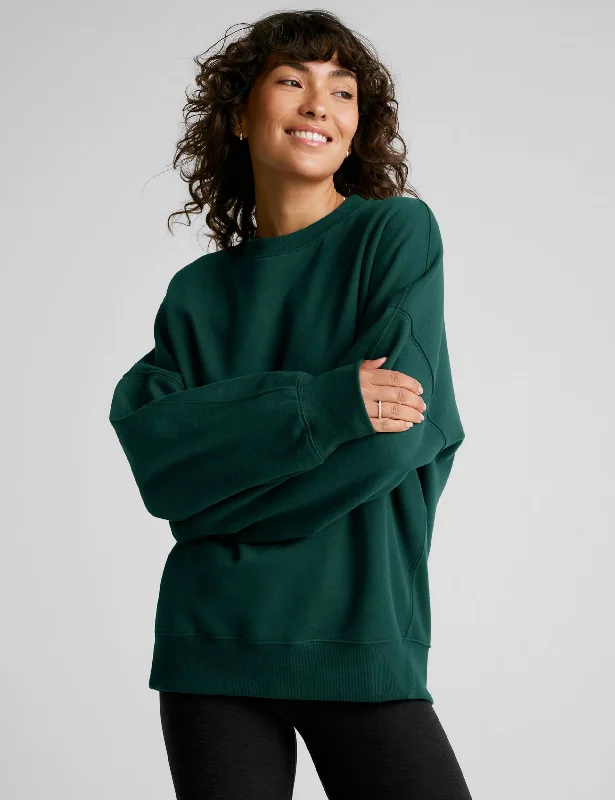 Find Balance In Stylish And Affordable Yoga Wear Solstice Fleece Oversized Sweatshirt - Dark Spruce Green Find Balance In Stylish And Affordable Yoga Wear Solstice Fleece Oversized Sweatshirt - Dark Spruce Green