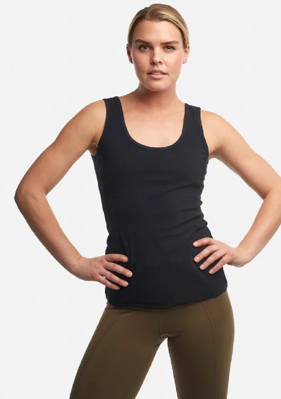 Stretch In Style With Budget-Friendly Yoga Wear Black Contour Tank