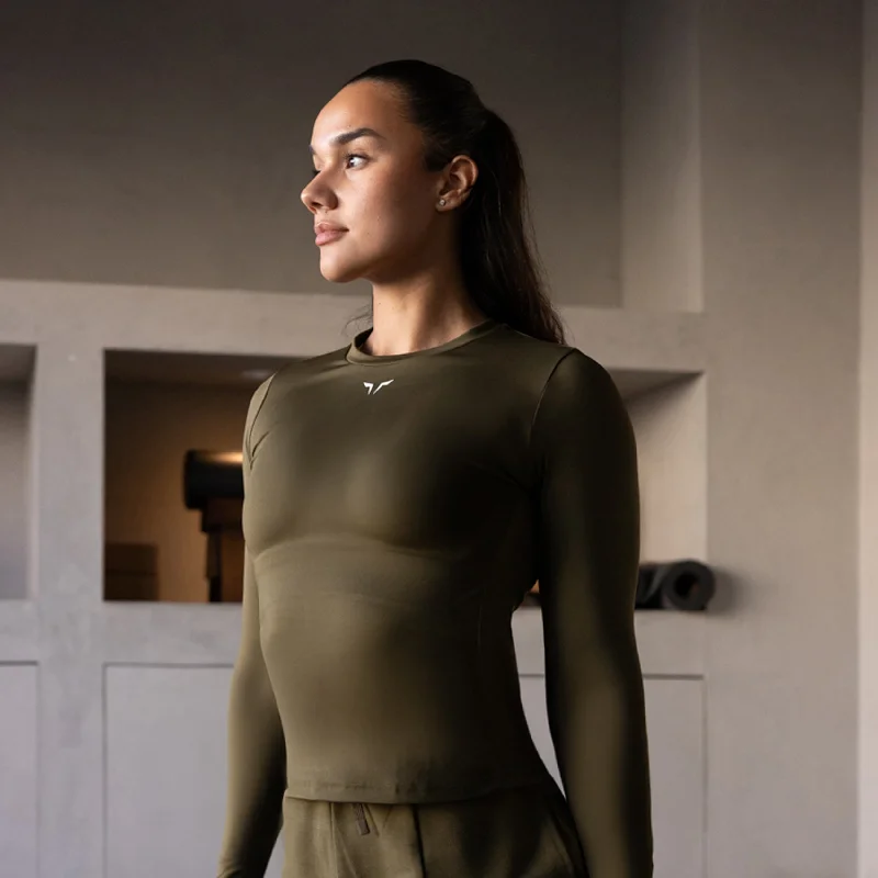 Stretch Your Limits, Not Your Wallet Body Fit Top - Dark Olive
