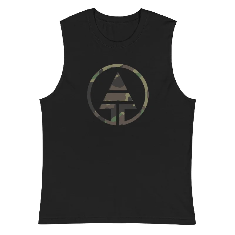 Ultimate Comfort And Style Now At Lower Prices Camo Logo Muscle Tank