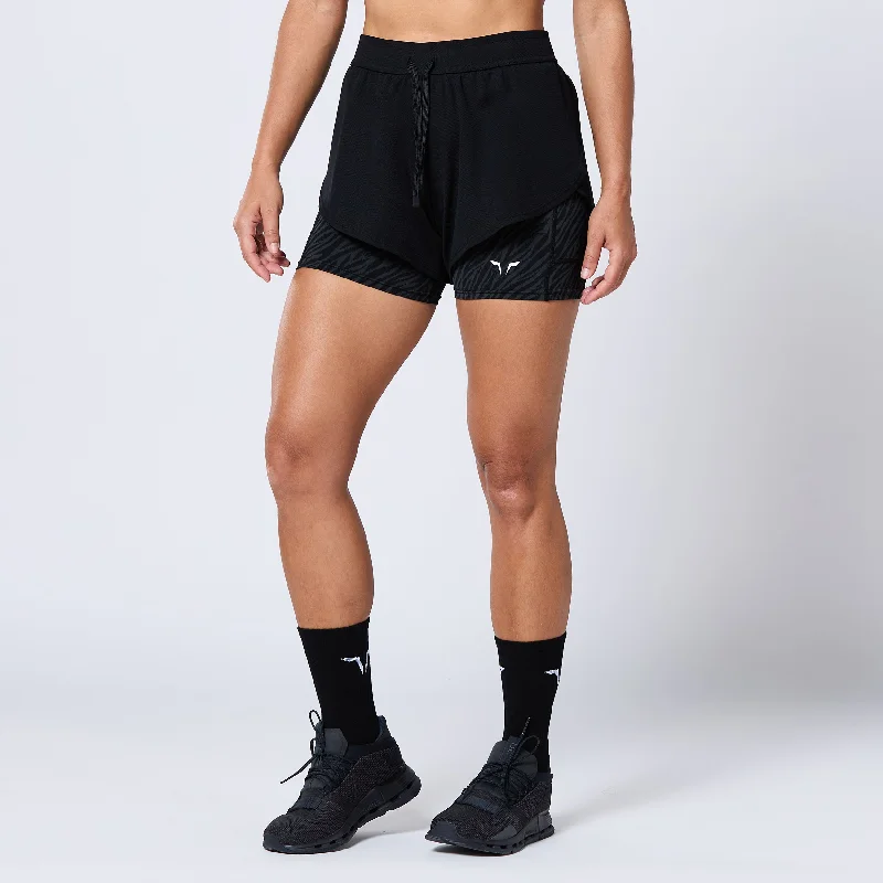 Limited-Time Savings On Yoga Leggings And Tops Core Padel Shorts - Black Print