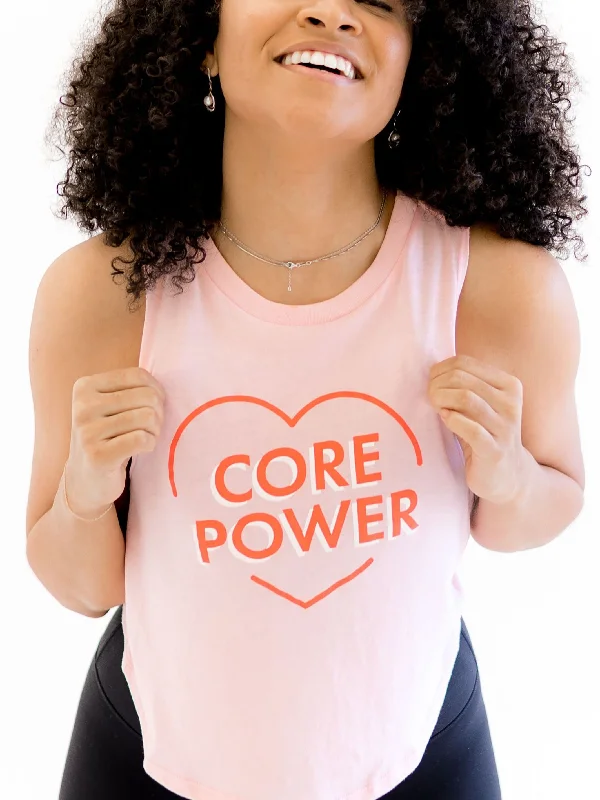 Sweat In Style With Yoga Clothing Discounts CorePower Neon Heart Tank