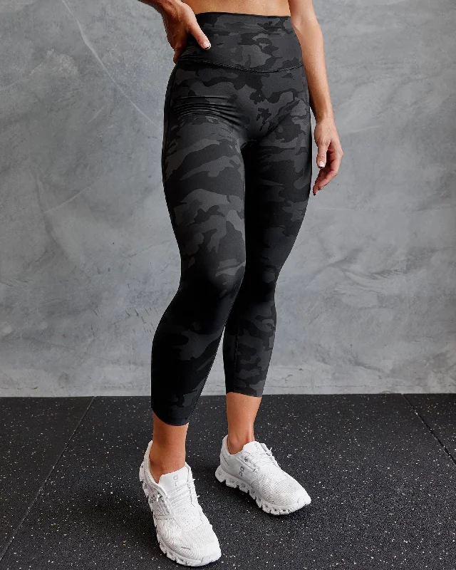 Move Freely With Premium Yoga Clothes At Great Prices Elixir 7/8 Length Leggings - Black Camo Move Freely With Premium Yoga Clothes At Great Prices Elixir 7/8 Length Leggings - Black Camo