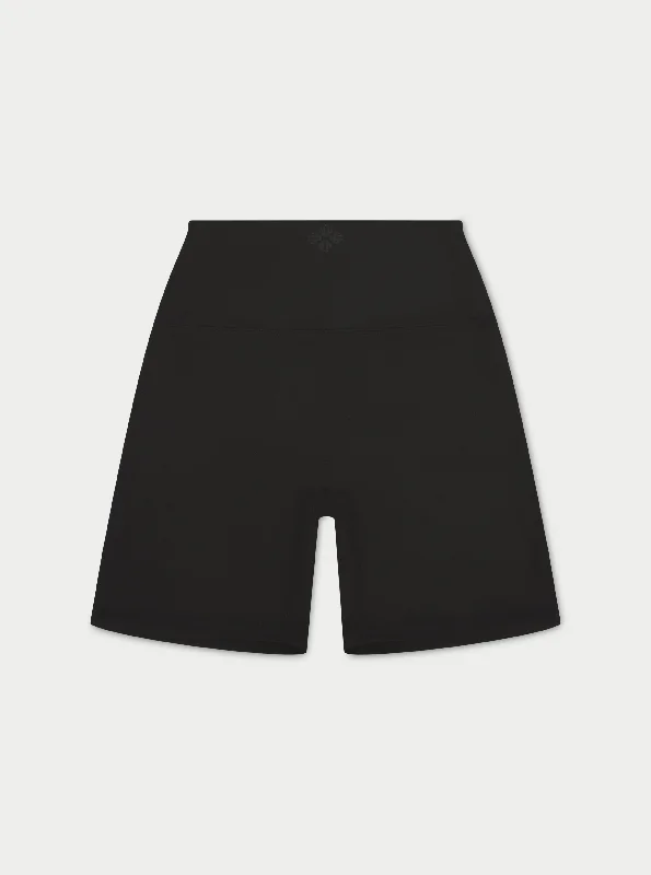 The Perfect Fit At The Perfect Price EMBLEM SCULPTING CYCLING SHORTS - BLACK