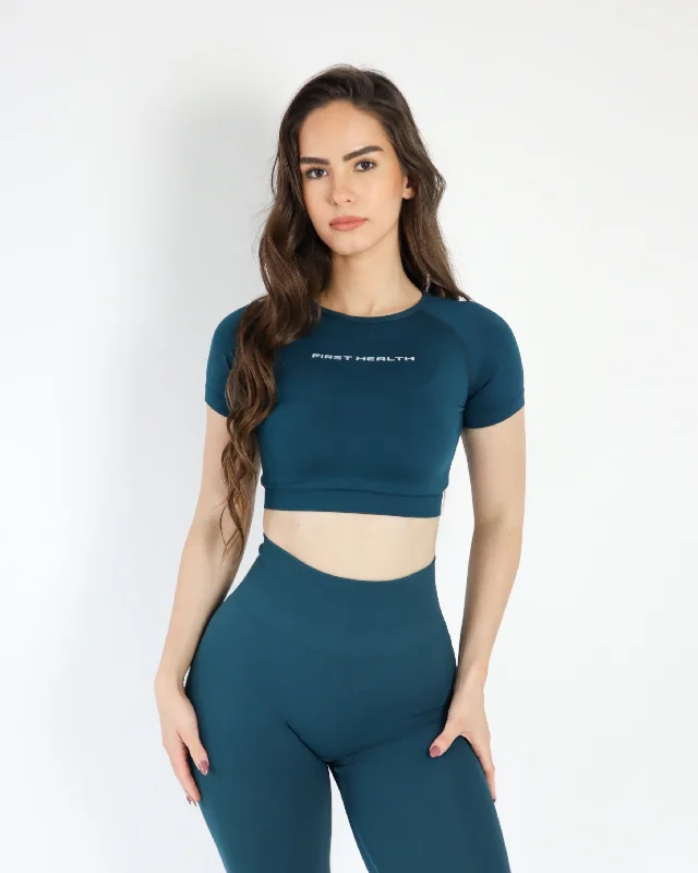 The Best Yoga Wear At The Best Prices Enhance Cropped Tee - Emerald