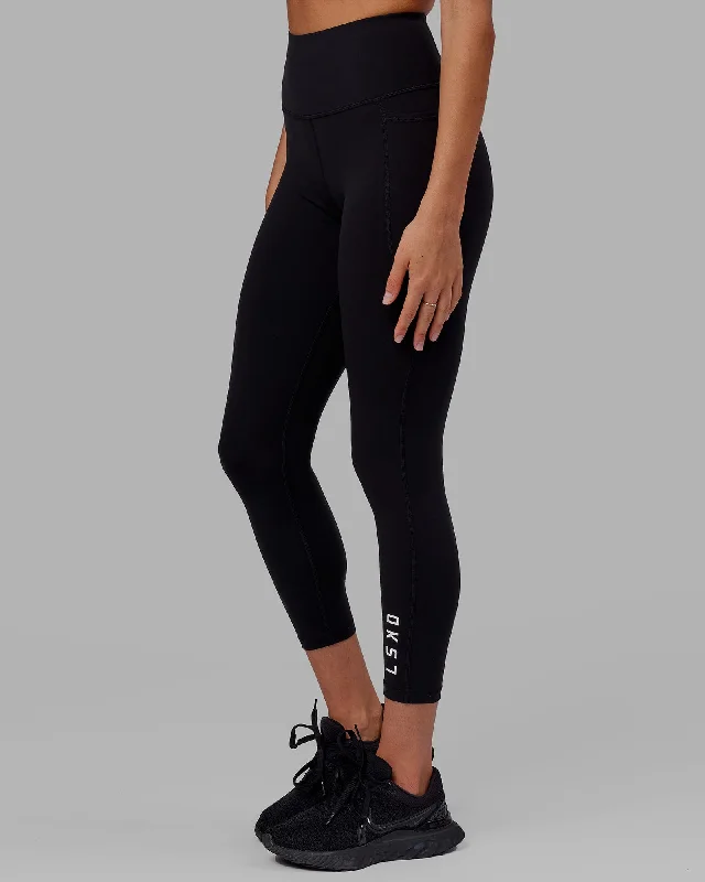 Stretch Your Limits, Not Your Wallet Flux 7/8 Length Leggings - Black