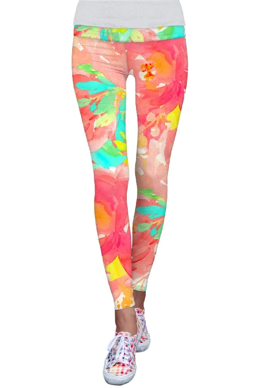 Yoga Apparel Designed For Movement At Lower Prices Good Idea Lucy Floral Print Performance Leggings - Women