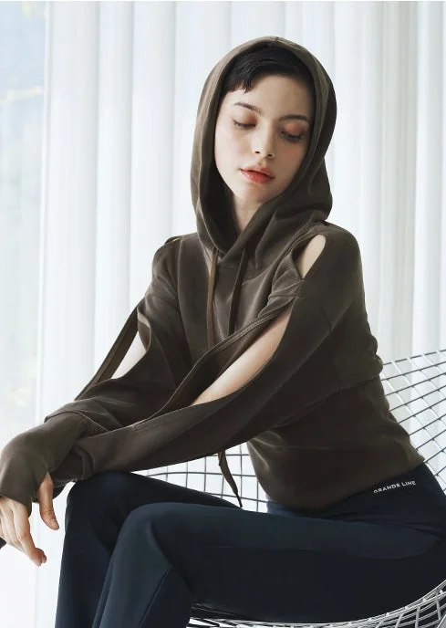 Stretch, Move, And Save On Yoga Clothing Grande Line Recycled Side Slit Hoodie