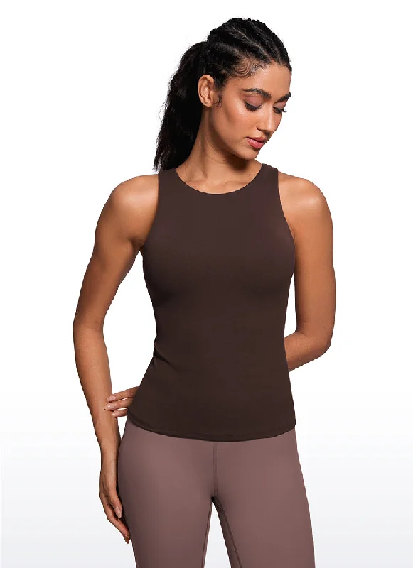 Limited-Stock Sale On Yoga Tops And Leggings Butterluxe Waist Length Built-in Bra Tanks High Neck