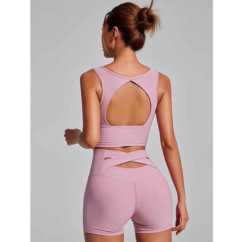 Lightweight, Breathable Yoga Wear At Special Prices Hollow  Back Yoga Set