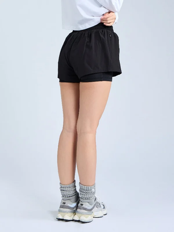 Embrace Comfort With Yoga Wear On Sale Hot Girl Run Short - Onyx Black