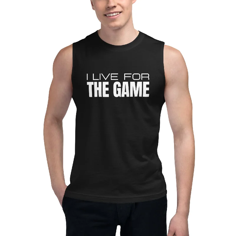 Premium Yoga Wear At Special Discounts "I Live For The Game" Muscle Shirt