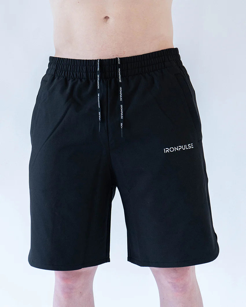 Don't Miss Out On Premium Yoga Wear Deals Iron Pulse Men's Black Identity Shorts
