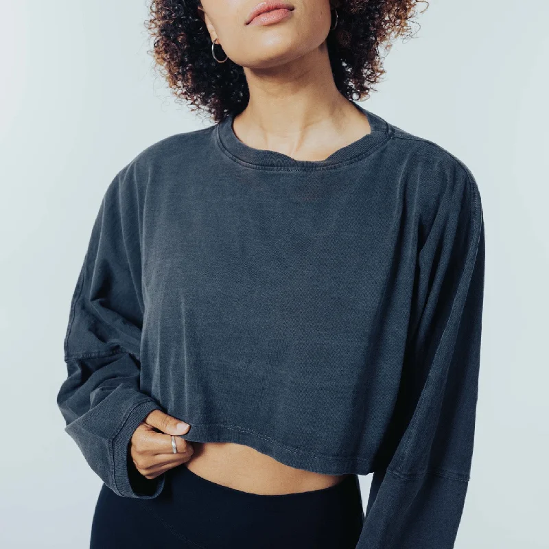 Move Freely With Premium Yoga Clothes At Great Prices Slouchy Crop Long Sleeve Tee