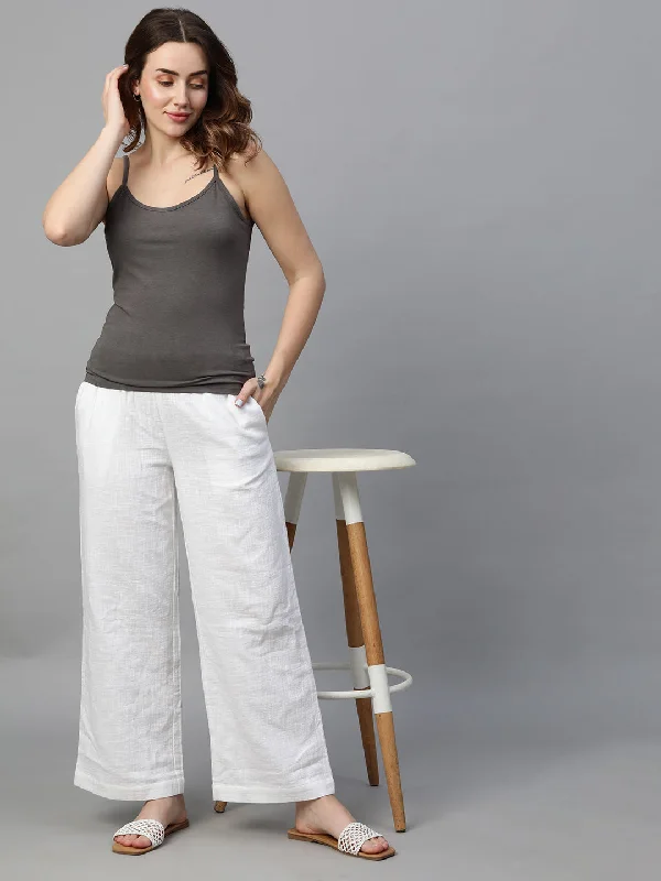 Affordable Activewear Designed For Movement Women's Grey Cotton Bamboo Elastane Slim Fit Vest