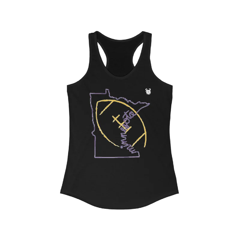 Soft, Stretchy, And Super Affordable Yoga Wear Ladies Ideal Racerback Tank - MN State Football