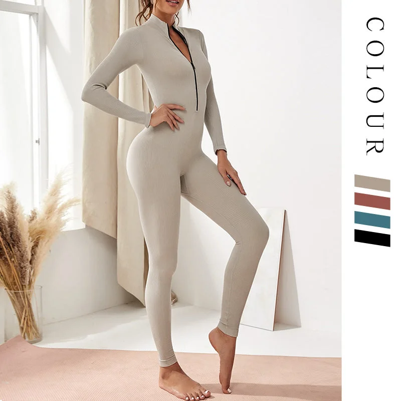 Affordable Activewear Designed For Movement Long zipper sports onesie dance fitness thread yoga jacket 4 colors Affordable Activewear Designed For Movement Long zipper sports onesie dance fitness thread yoga jacket 4 colors