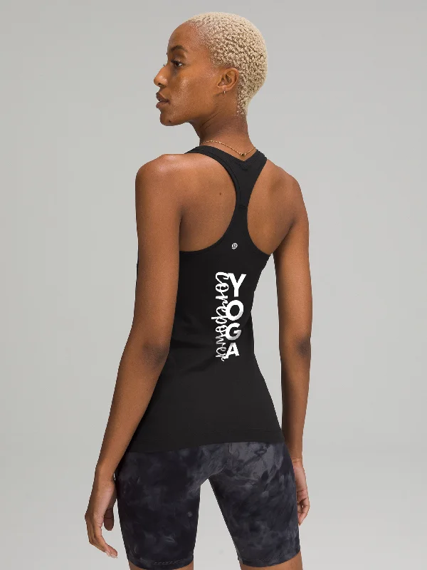 Elevate Your Practice With Affordable Yoga Wear lululemon // CorePower Cursive Cool Racerback Tank