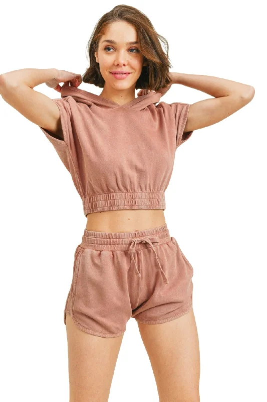 Unbeatable Deals On Breathable Yoga Apparel Mono B Crop Top and Shorts Set KT-A042