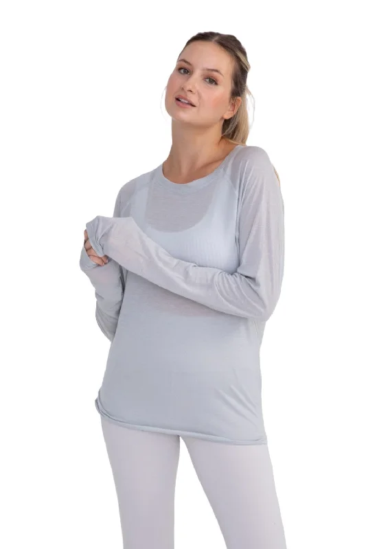 Look And Feel Your Best With Discounted Yoga Clothing Mono B Tencel Long Sleeve Top KT-A0693