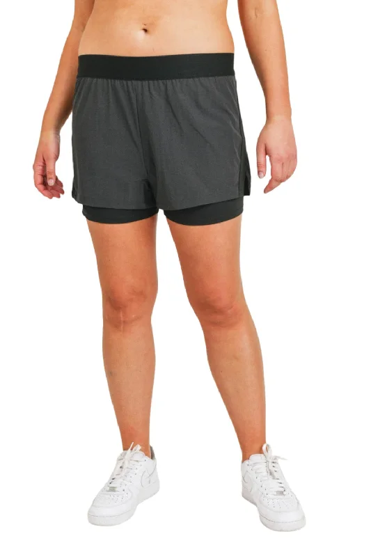 Elevate Your Style And Practice For Less Mono B Two-Toned Shorts APH2981 and Plus