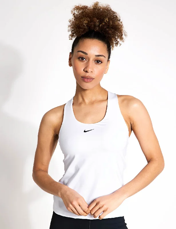 Elevate Your Practice With Affordable Yoga Wear Swoosh Padded Sports Bra Tank - White/Stone Mauve/Black