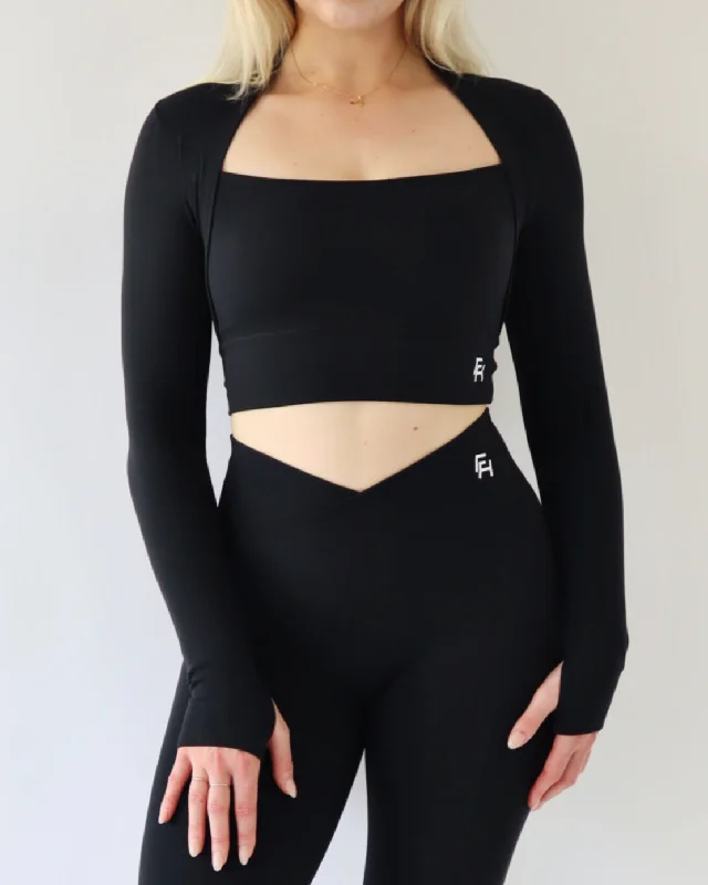 Your Yoga Wardrobe, Upgraded For Less Onyx Long Sleeve - Raven