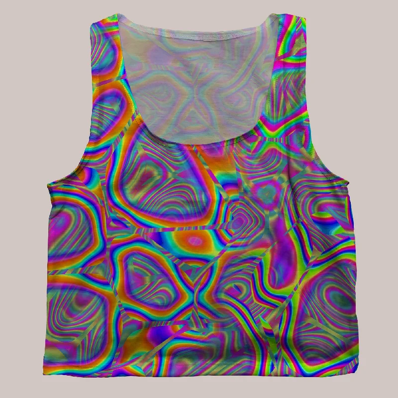 Elevate Your Style And Practice For Less Psychedelic Cropped Tee (UV/RGB, Eco-Friendly) | METAMORPHOSIS