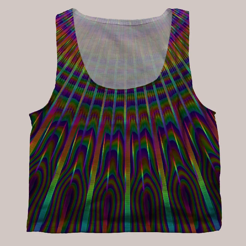 Your Yoga Wardrobe, Upgraded For Less Psychedelic Cropped Tee (UV/RGB, Eco-Friendly) | RADIANCE