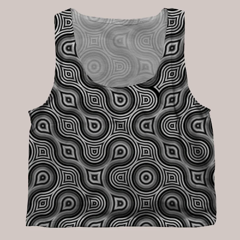Flow In Comfort With Stylish Discounts Psychedelic Cropped Tee (UV/RGB, Eco-Friendly) | THUMBPRINT