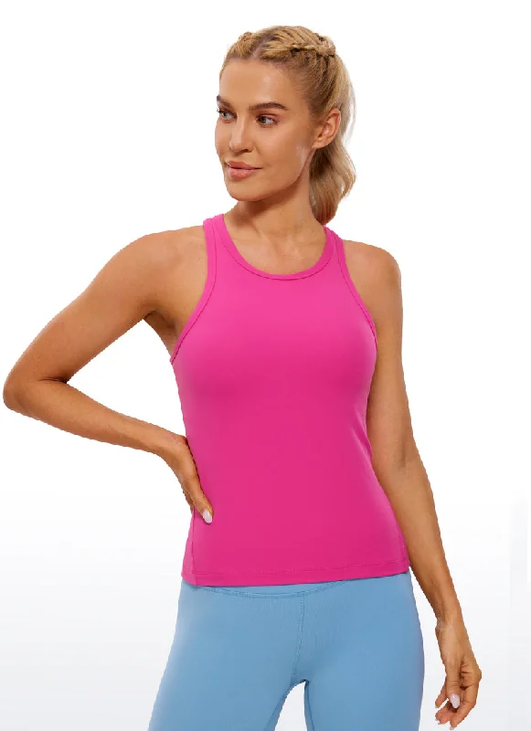 Your Practice Deserves The Best—At Better Prices Butterluxe Waist Length Racerback Tank Top High Neck Your Practice Deserves The Best—At Better Prices Butterluxe Waist Length Racerback Tank Top High Neck