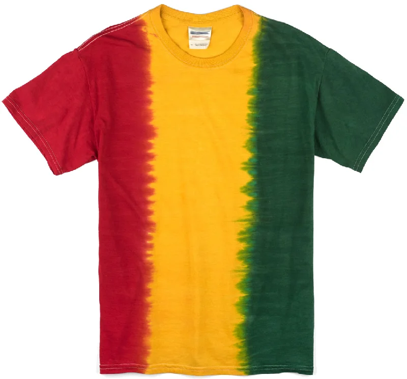 Limited-Stock Sale On Yoga Tops And Leggings Rasta Colors Tie Dye Rastafarian T-shirt