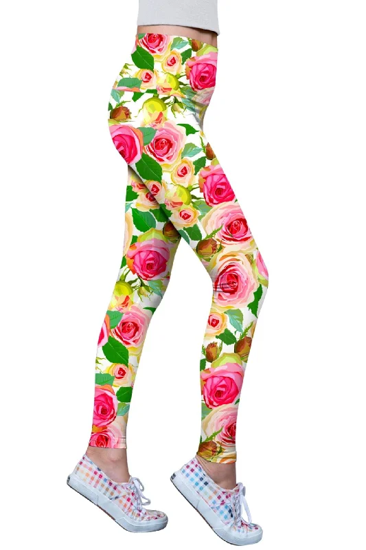 Your Go-To Yoga Outfits Now More Affordable Rosarium Lucy Floral Printed Performance Leggings - Women