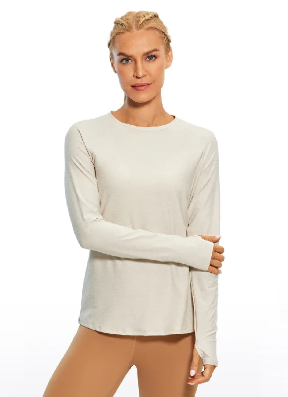 Your Yoga Essentials, Now At Lower Prices Soft Heather Long Sleeves Thumbholes