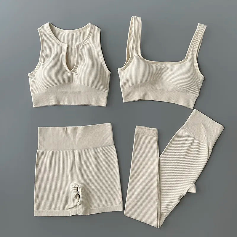Yoga Wear At Unbeatable Prices Seamless  Ribbed Yoga Set