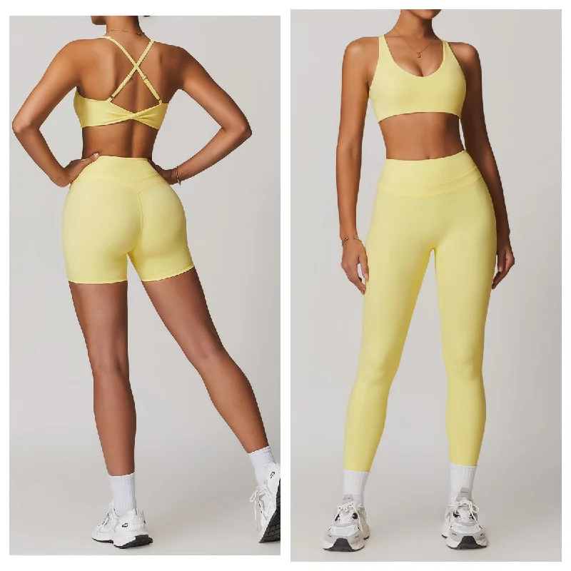 Your Practice Deserves The Best—At Better Prices Shaven tight back yoga suit elastic high waist fitness suit for women running fitness suit 8863-1