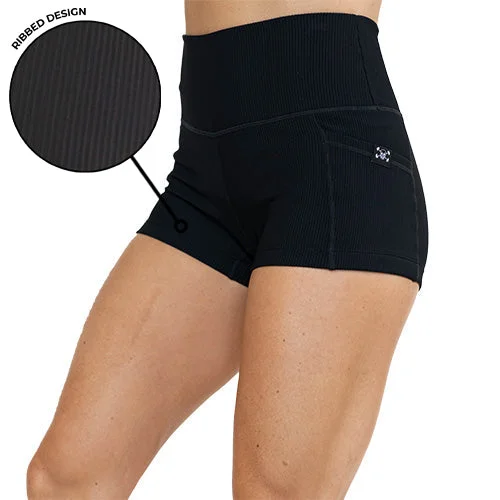 Ultimate Comfort And Style Now At Lower Prices Shorts | Ribbed | Black
