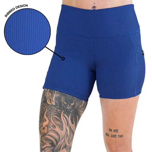 Yoga Apparel Designed For Movement At Lower Prices Shorts | Ribbed | Navy