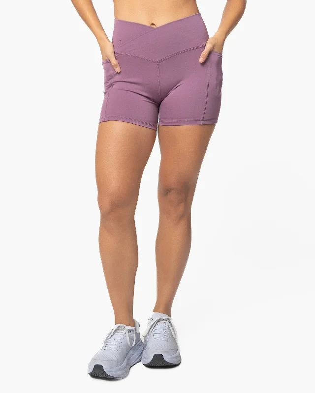 Master Every Pose With Premium Yoga Wear Deals Skin Crossover Shorts (Multi-Lengths) - Hazy Lilac