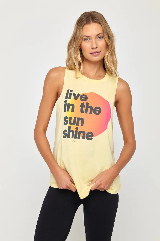 Find Your Perfect Fit With Discounted Yoga Outfits Sunshine Jade Muscle Tank