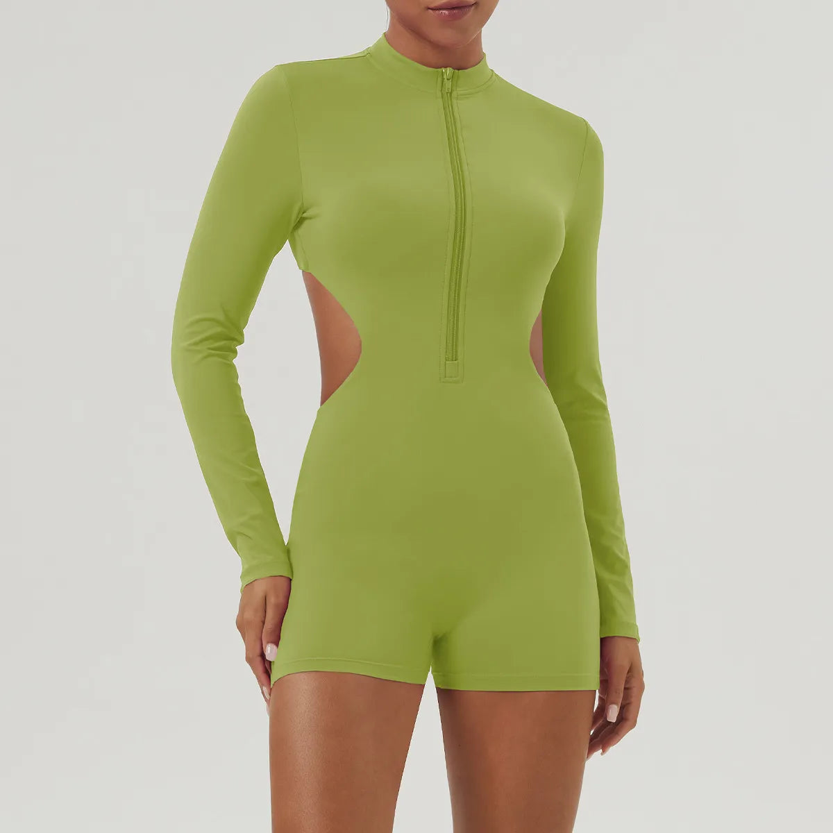 Master Every Pose With Premium Yoga Wear Deals SPARK Backless Zip Up Jumpsuit YG2367