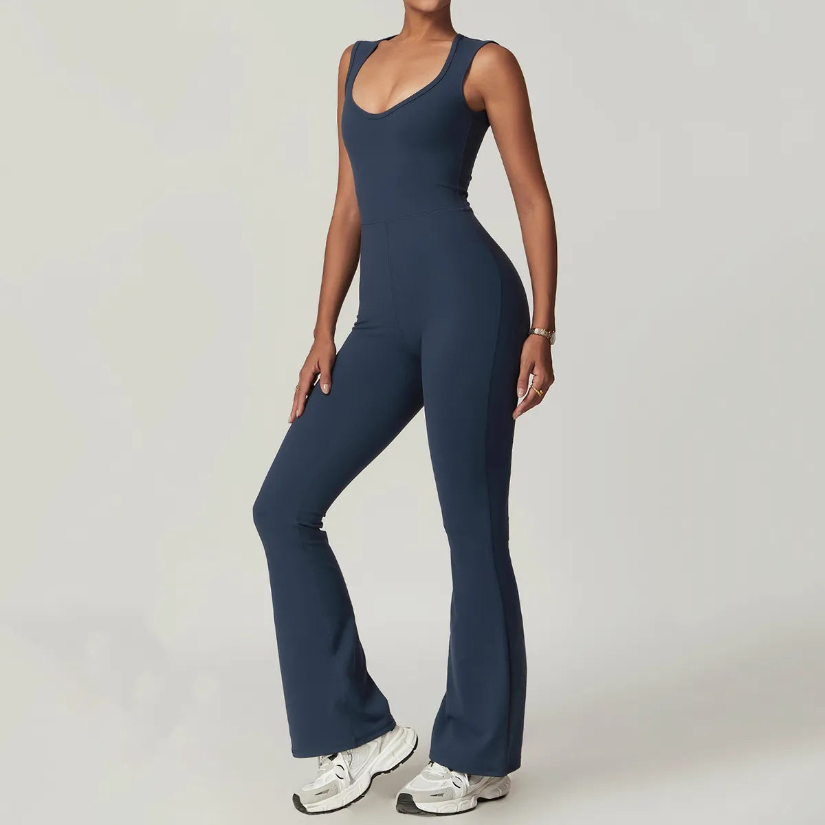 Don't Miss Out On Premium Yoga Wear Deals SPARK Fashion Jumpsuit with Flare Pants ZC8604