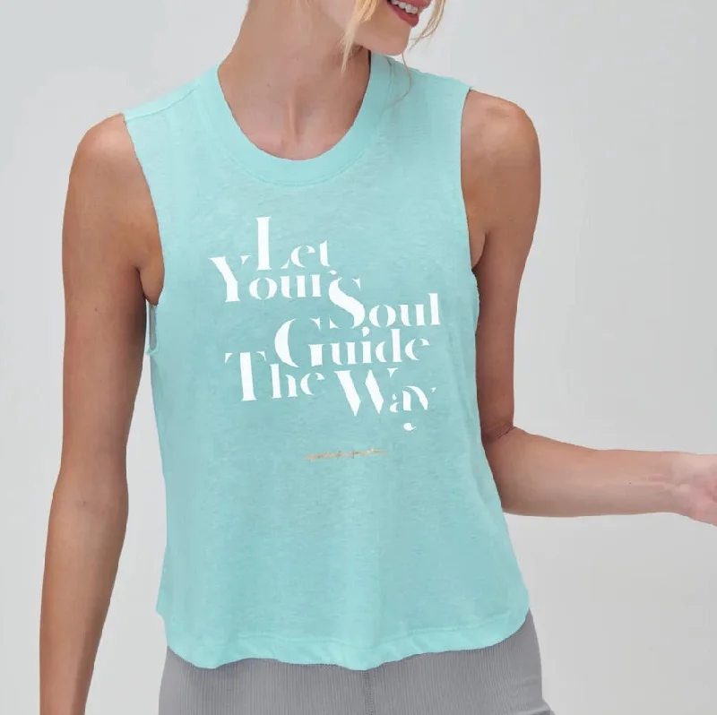 Move With Confidence In Discounted Yoga Outfits Let Your Soul Tank - Beach Glass