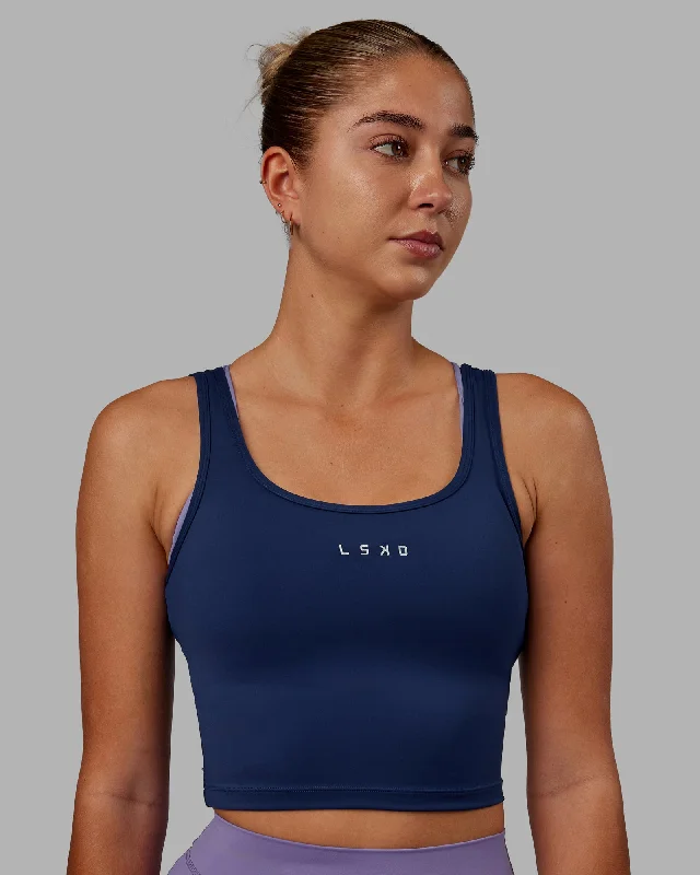 Limited-Stock Sale On Yoga Tops And Leggings Staple Active Cropped Tank - Midnight Blue